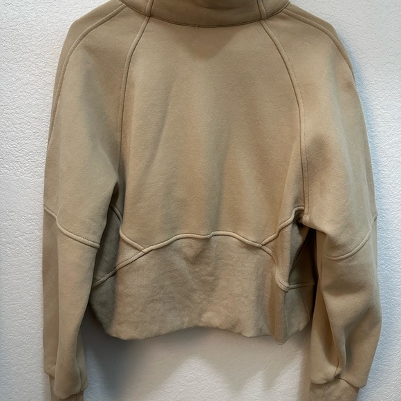 Aemi & Co Dove Funnel Neck Half Zip in Oat - Picture 6 of 6